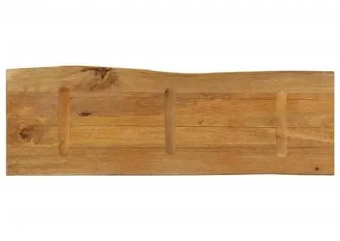 Blat masă cu margini naturale, 120x40x2,5 cm, lemn masiv mango - 5/5