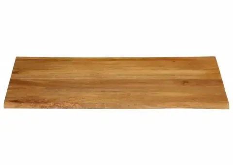 Blat masă cu margini naturale, 100x80x2,5 cm, lemn masiv mango - 3/5