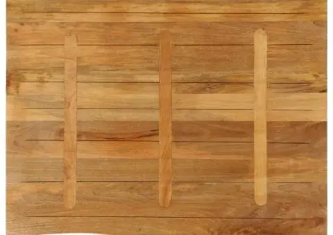 Blat masă cu margini naturale, 100x80x2,5 cm, lemn masiv mango - 5/5