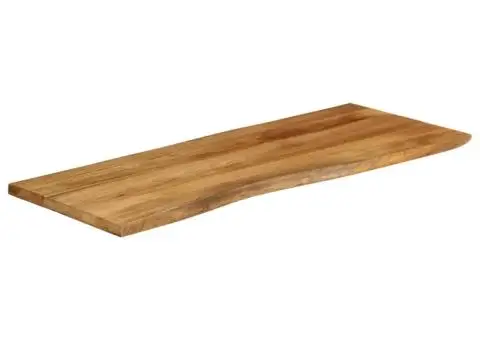 Blat masă cu margini, 140x60x3,8 cm, lemn masiv mango - 2/5