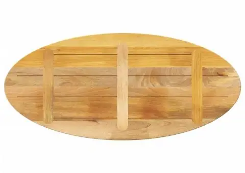 Blat de masă oval, 100x50x2,5 cm, lemn masiv de mango - 5/5