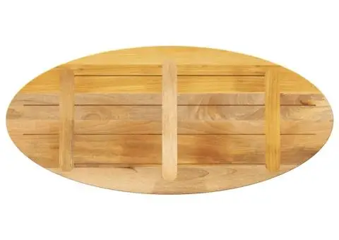 Blat de masă oval, 90x40x3,8 cm, lemn masiv de mango - 5/5