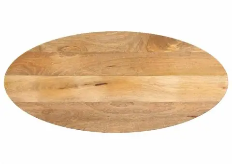 Blat de masă oval, 80x40x3,8 cm, lemn masiv de mango - 1/5