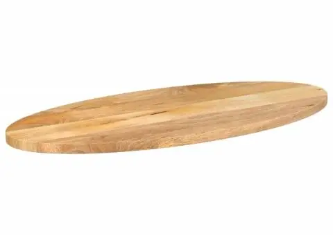 Blat de masă oval, 80x40x3,8 cm, lemn masiv de mango - 2/5