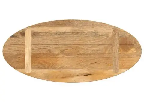 Blat de masă oval, 80x40x3,8 cm, lemn masiv de mango - 5/5