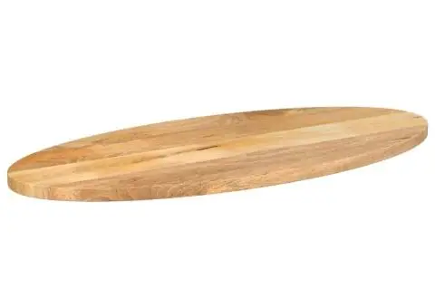 Blat de masă oval, 140x50x3,8 cm, lemn masiv de mango - 2/5