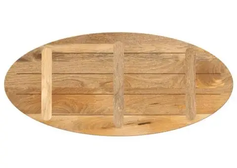 Blat de masă oval, 140x50x3,8 cm, lemn masiv de mango - 5/5