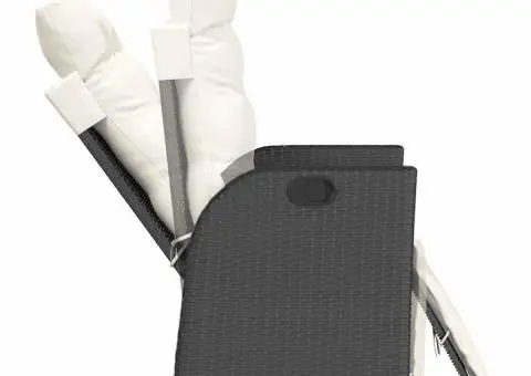 Set mobilier de grădină cu perne, 7 piese, negru, poliratan - 4/5