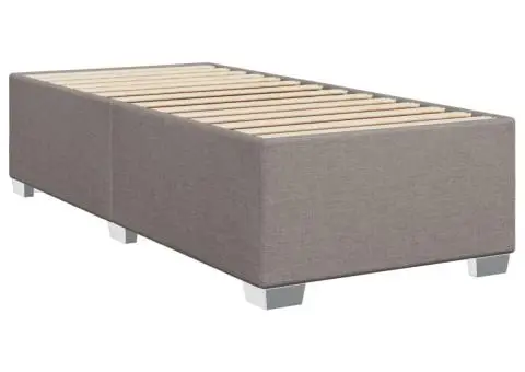Pat box spring cu saltea, gri taupe, 80x200 cm, textil - 5/5
