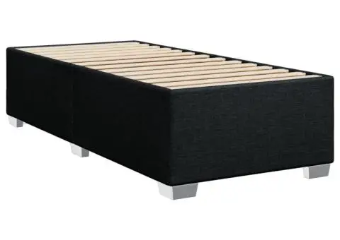 Pat box spring cu saltea, negru, 90x190 cm, textil - 5/5