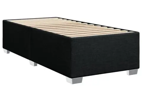 Pat box spring cu saltea, negru, 90x190 cm, textil - 5/5
