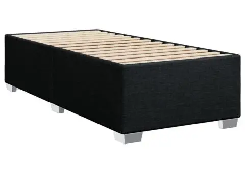 Pat box spring cu saltea, negru, 90x190 cm, textil - 5/5