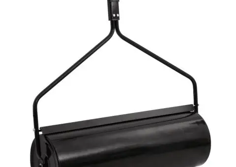 Tăvălug gazon de grădină, cleme de aerisire, negru, 63 L, fier - 3/5