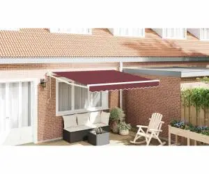 vidaXL Copertina retractabilă automat, vișiniu, 300x250 cm