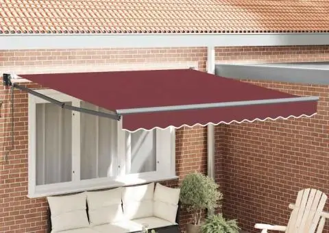 Copertina retractabilă automat, vișiniu, 300x250 cm - 1/5