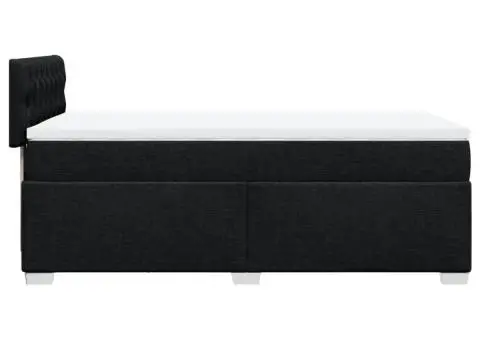 Pat box spring cu saltea, negru, 80x200 cm, textil - 5/5