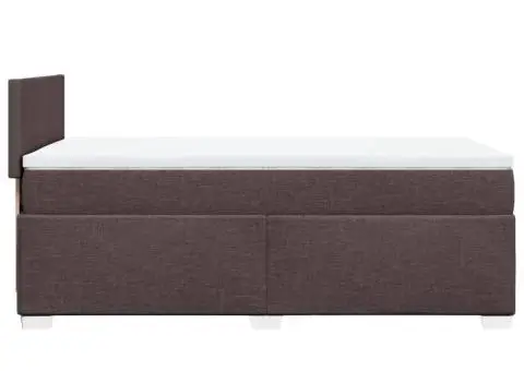 Pat box spring cu saltea, maro închis, 90x190 cm, textil - 5/5