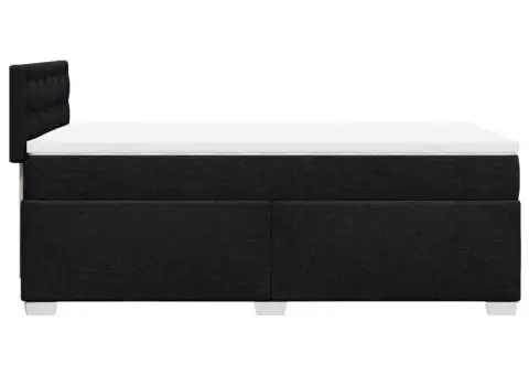 Pat box spring cu saltea, negru, 100x200 cm, textil - 5/5