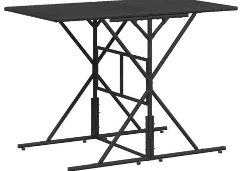 Set mobilier de grădină cu perne, 7 piese, negru, poliratan - 3/5