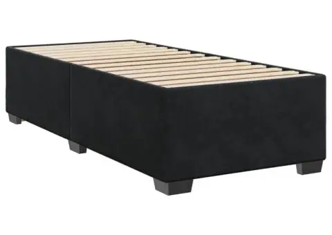 Pat box spring cu saltea, negru, 100x200 cm, catifea - 5/5