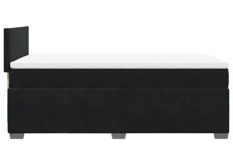 Pat box spring cu saltea, negru, 80x200 cm, catifea - 5/5