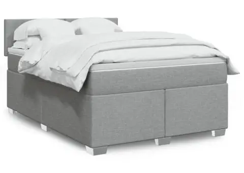 Pat continental, gri deschis, 140x200 cm, material textil - 1/5