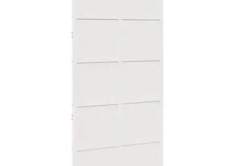 Ușă de hambar, alb, 100x208 cm, lemn masiv de pin - 2/5