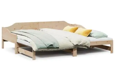 Pat de zi cu extensie, 90x190 cm, lemn masiv de pin - 2/5