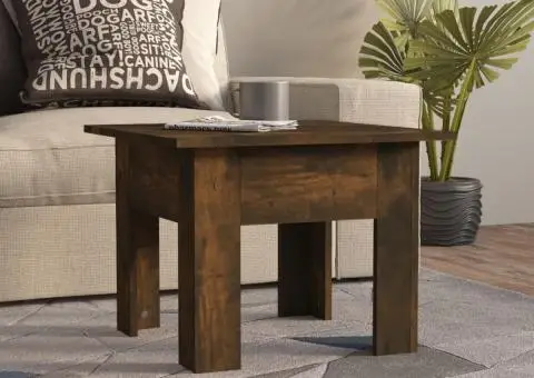 Măsuță de cafea, stejar fumuriu, 55x55x42 cm, lemn prelucrat - 1/5