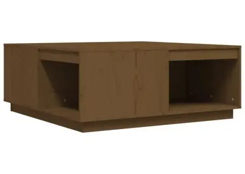 Măsuță de cafea, maro miere, 100x101x40,5 cm, lemn masiv de pin - 2/5