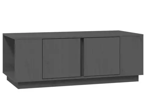 Măsuță de cafea, gri, 110x50x40 cm, lemn masiv de pin - 2/5