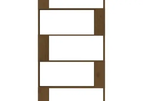 Bibliotecă/Separator cameră maro miere, 80x25x163,5 cm lemn pin - 3/5