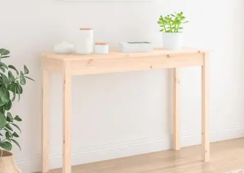 Masă consolă, 110x40x75 cm, lemn masiv de pin - 3/5