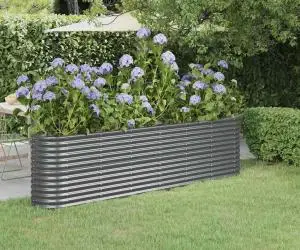 vidaXL Strat înălțat grădină 260x40x68 cm oțel vopsit electrostatic