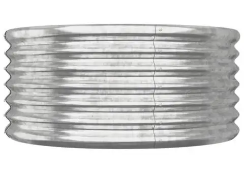 Jardinieră argintiu 80x80x36 cm oțel vopsit electrostatic - 3/4