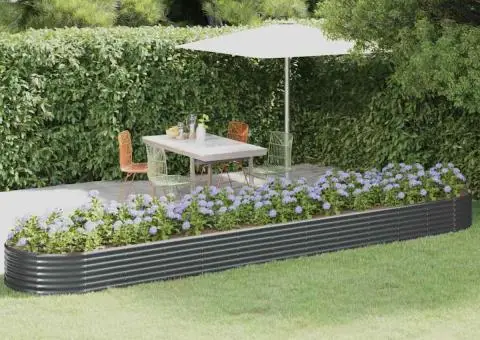 Strat înălțat grădină 507x100x36 cm oțel vopsit electrostatic - 1/5
