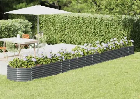 Strat înălțat grădină 620x80x36 cm oțel vopsit electrostatic - 1/5