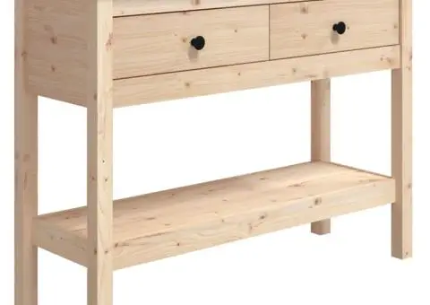 Masă consolă, 100x35x75 cm, lemn masiv de pin - 2/5