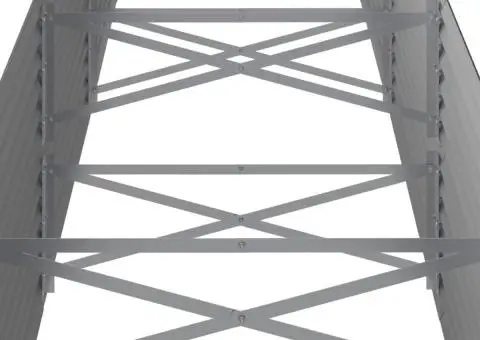 Strat înălțat grădină gri 296x80x68cm oțel vopsit electrostatic - 5/5