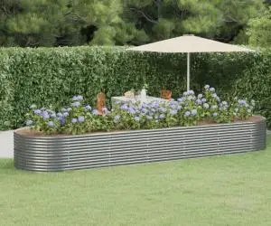 vidaXL Jardinieră grădină gri 510x140x68 cm oțel vopsit electrostatic
