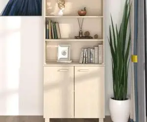 vidaXL Dulap înalt „HAMAR”, maro miere, lemn masiv de pin
