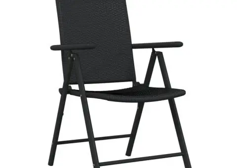 Set mobilier de grădină, 9 piese, negru - 3/5