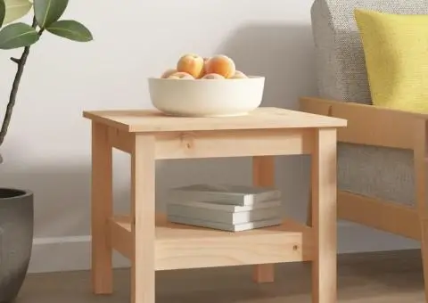 Măsuță de cafea, 45x45x40 cm, lemn masiv de pin - 4/5