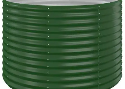 Jardinieră, verde, 100x100x68 cm, oțel vopsit electrostatic - 2/5