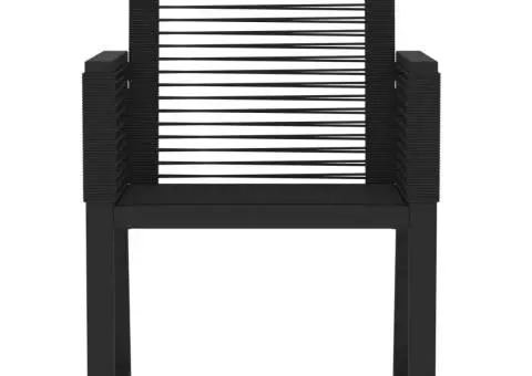 Set de mobilier pentru grădină, 5 piese, negru - 4/5