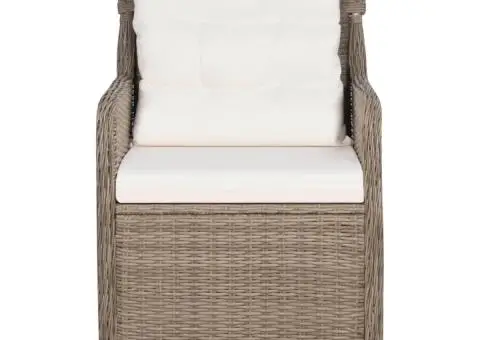 Set de mobilier pentru grădină, 5 piese, maro - 5/5