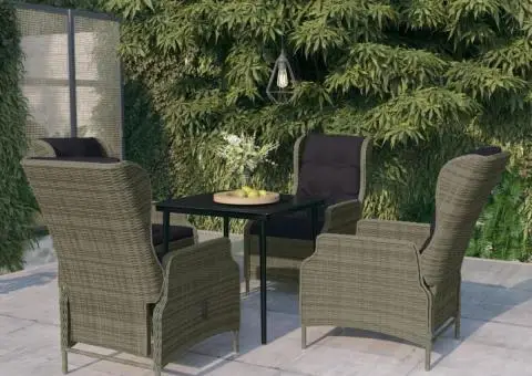 Set mobilier de grădină, 5 piese, maro - 1/5