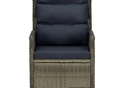 Set mobilier pentru grădină, 9 piese, maro - 4/5