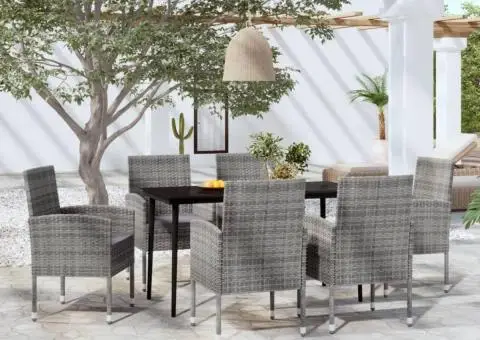 Set de mobilier pentru grădină, 7 piese, antracit - 1/5