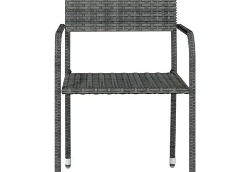 Set de mobilier pentru grădină, 7 piese, gri - 4/5